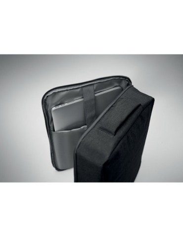 Sac à dos  pour portable 15" - LAUGAR Matières : PET recyclé Couleurs : noir cadeau affaires élégant