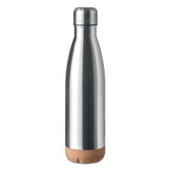 Bouteille isotherme double paroi  de 500 ml en acier inoxydable - ASPEN CORK Matières : acier inoxydable Couleurs : argenté mat