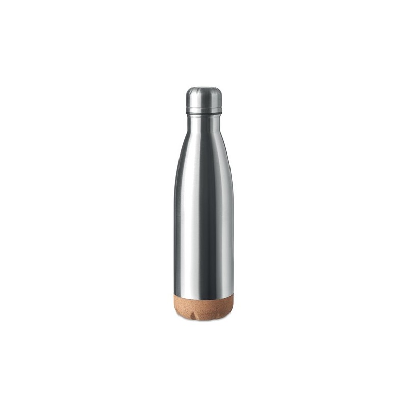 Bouteille isotherme double paroi  de 500 ml en acier inoxydable - ASPEN CORK Matières : acier inoxydable Couleurs : argenté mat