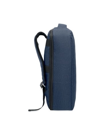 Sac à dos  pour portable 15" - LAUGAR Matières : PET recyclé Couleurs : bleu marine impression logo haute qualité