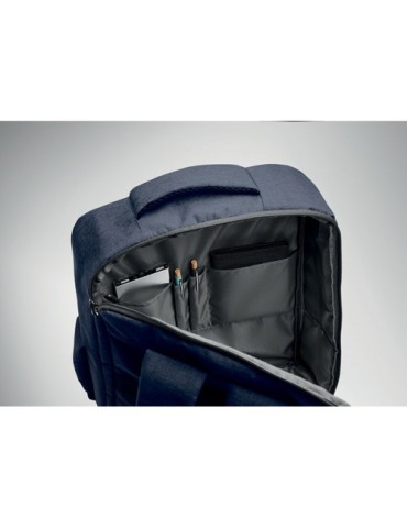 Sac à dos  pour portable 15" - LAUGAR Matières : PET recyclé Couleurs : bleu marine cadeau entreprise pas cher