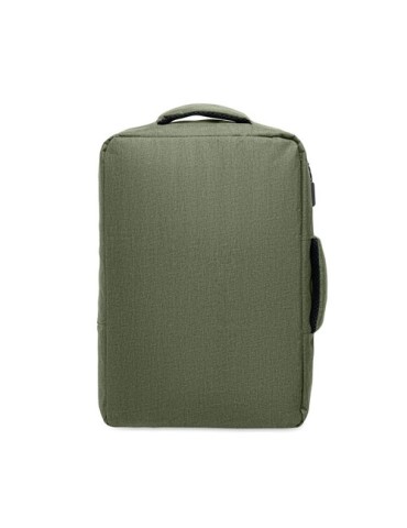 Sac à dos  pour portable 15" - LAUGAR Matières : PET recyclé Couleurs : vert armée impression haute définition