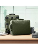Sac à dos  pour portable 15" - LAUGAR Matières : PET recyclé Couleurs : vert armée personnalisation rapide en France