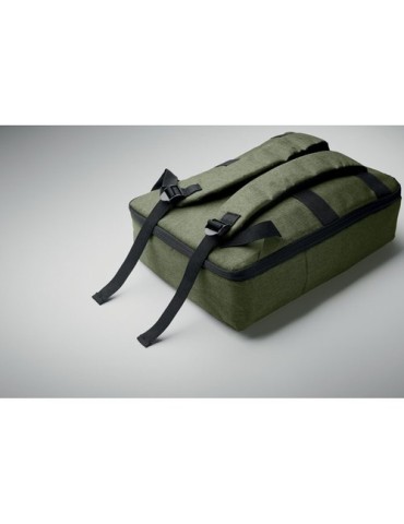 Sac à dos  pour portable 15" - LAUGAR Matières : PET recyclé Couleurs : vert armée goodies publicitaire durable