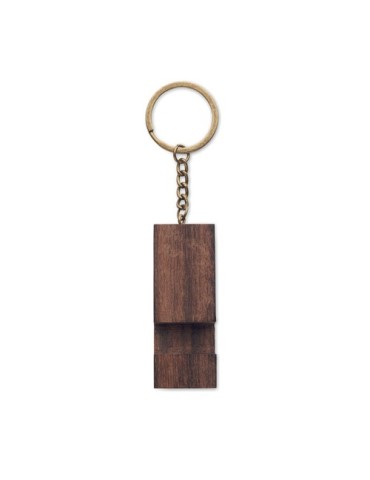 Porte-clés Support Téléphone en Bois de Noyer 2