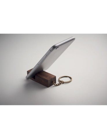 Porte-clés Support Téléphone Personnalisé Économique CODE Matières : bois Couleurs : bois goodies publicitaire événementiel