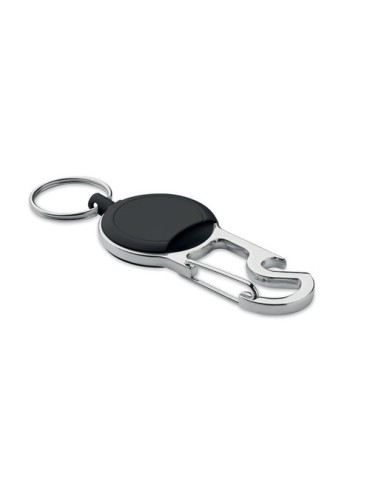 Porte-badges rétractable pratique et personnalisé PULRIC Matières : ABS Couleurs : noir 2
