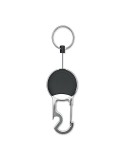 Porte-badges rétractable pratique et personnalisé PULRIC Matières : ABS Couleurs : noir objet promotionnel éco-responsable