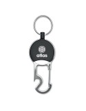 Porte-badges rétractable pratique et personnalisé PULRIC Matières : ABS Couleurs : noir cadeau collaborateur premium