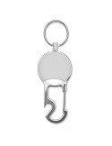 Porte-badges rétractable pratique et personnalisé PULRIC Matières : ABS Couleurs : blanc personnalisable avec votre logo