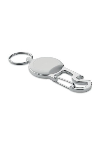 Porte-badges rétractable pratique et personnalisé PULRIC Matières : ABS Couleurs : blanc goodies publicitaire événementiel
