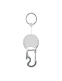 Porte-badges rétractable pratique et personnalisé PULRIC Matières : ABS Couleurs : blanc marquage laser ultra précis