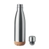 Bouteille isotherme double paroi  de 500 ml en acier inoxydable - ASPEN CORK Matières : acier inoxydable Couleurs : argenté mat 