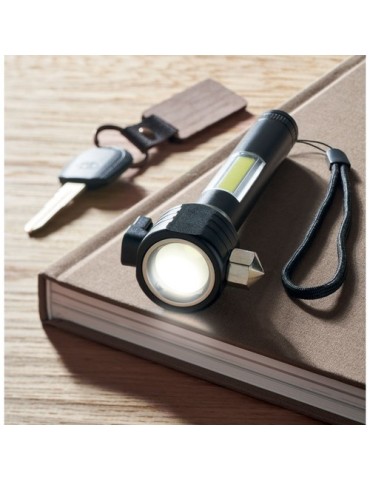 Marteau d'urgence 3 en 1 Pratique et Sécuritaire Personnalisé HAMALUZ Matières : aluminium Couleurs : noir livraison express 24h