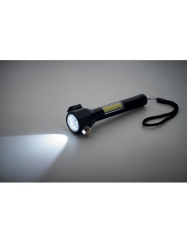 Marteau d'urgence 3 en 1 Pratique et Sécuritaire Personnalisé HAMALUZ Matières : aluminium Couleurs : noir objet promotionnel éc