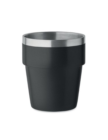 Gobelet Double Paroi Éco-responsable et Durable 250 ml Personnalisé ACERITO Couleurs : noir Matières : acier inoxydable recyclé 