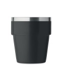 Gobelet Double Paroi Éco-responsable et Durable 250 ml Personnalisé ACERITO Couleurs : noir Matières : acier inoxydable recyclé 
