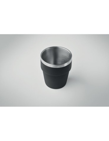 Gobelet Double Paroi Éco-responsable et Durable 250 ml Personnalisé ACERITO Couleurs : noir Matières : acier inoxydable recyclé 