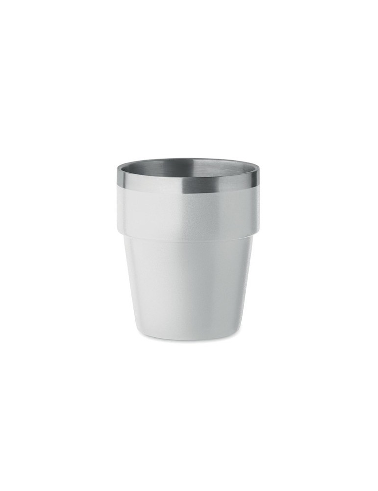 Gobelet Double Paroi Éco-responsable et Durable 250 ml Personnalisé ACERITO Couleurs : blanc Matières : acier inoxydable recyclé
