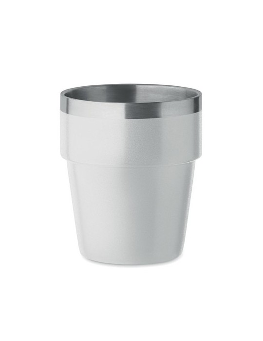 Gobelet Double Paroi Éco-responsable et Durable 250 ml Personnalisé ACERITO Couleurs : blanc Matières : acier inoxydable recyclé