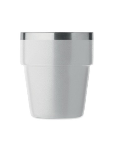 Gobelet Double Paroi Éco-responsable et Durable 250 ml Personnalisé ACERITO Couleurs : blanc Matières : acier inoxydable recyclé