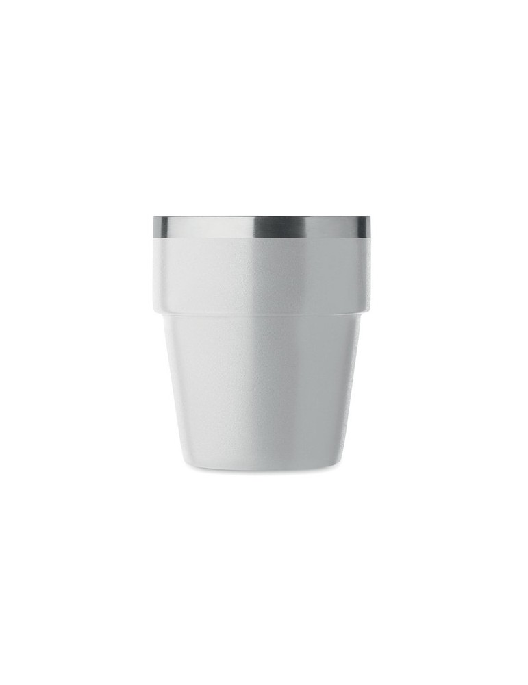 Gobelet Double Paroi Éco-responsable et Durable 250 ml Personnalisé ACERITO Couleurs : blanc Matières : acier inoxydable recyclé