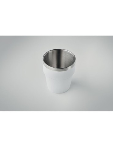 Gobelet Double Paroi Éco-responsable et Durable 250 ml Personnalisé ACERITO Couleurs : blanc Matières : acier inoxydable recyclé