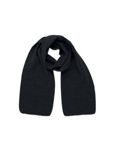 Écharpe  en polyester RPET personnalisée - RAFY Matières : PET recyclé Couleurs : noir personnalisable avec votre logo