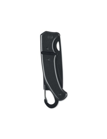 Couteau pliable en aluminium idéal pour vos loisirs - FIFE Matières : aluminium Couleurs : noir cadeau entreprise pas cher