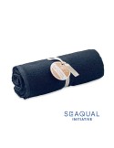 Serviette  personnalisée 100x170cm - SEAQUAL® Matières : coton recyclé Couleurs : bleu
