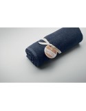 Serviette  personnalisée 100x170cm - SEAQUAL® Matières : coton recyclé Couleurs : bleu cadeau affaires élégant