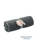 Serviette  personnalisée 100x170cm - SEAQUAL® Matières : coton recyclé Couleurs : gris cadeau entreprise pas cher