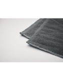 Serviette  personnalisée 100x170cm - SEAQUAL® Matières : coton recyclé Couleurs : gris marquage laser ultra précis