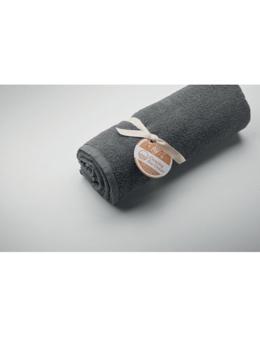 Serviette  personnalisée 100x170cm - SEAQUAL® Matières : coton recyclé Couleurs : gris objet publicitaire robuste