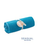 Serviette  personnalisée 100x170cm - SEAQUAL® Matières : coton recyclé Couleurs : turquoise personnalisable avec votre logo