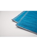 Serviette  personnalisée 100x170cm - SEAQUAL® Matières : coton recyclé Couleurs : turquoise impression haute définition