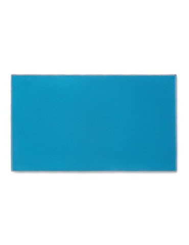 Serviette  personnalisée 100x170cm - SEAQUAL® Matières : coton recyclé Couleurs : turquoise accessoire événementiel unique