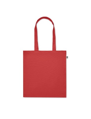 Sac shopping  en coton bio personnalisé - BENTE COLOUR Matières : coton Couleurs : rouge cadeau client original