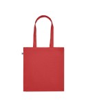 Sac shopping  en coton bio personnalisé - BENTE COLOUR Matières : coton Couleurs : rouge cadeau entreprise pas cher