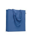 Sac shopping  en coton bio personnalisé - BENTE COLOUR Matières : coton Couleurs : bleu royal objet promotionnel éco-responsable