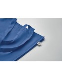 Sac shopping  en coton bio personnalisé - BENTE COLOUR Matières : coton Couleurs : bleu royal marquage couleur éclatante