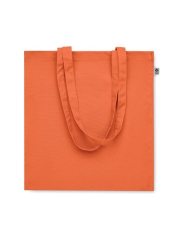 Sac shopping  en coton bio personnalisé - BENTE COLOUR Matières : coton Couleurs : orange marquage couleur éclatante