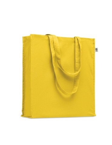 Sac shopping  en coton bio personnalisé - BENTE COLOUR Matières : coton Couleurs : jaune cadeau collaborateur premium