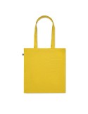 Sac shopping  en coton bio personnalisé - BENTE COLOUR Matières : coton Couleurs : jaune personnalisation sur mesure