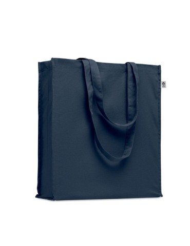 Sac shopping  en coton bio personnalisé - BENTE COLOUR Matières : coton Couleurs : bleu marine marquage laser ultra précis