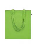 Sac shopping  en coton bio personnalisé - BENTE COLOUR Matières : coton Couleurs : vert citron goodies personnalisé en stock