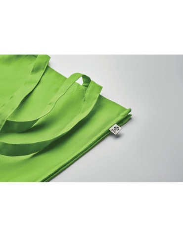 Sac shopping  en coton bio personnalisé - BENTE COLOUR Matières : coton Couleurs : vert citron cadeau entreprise pas cher