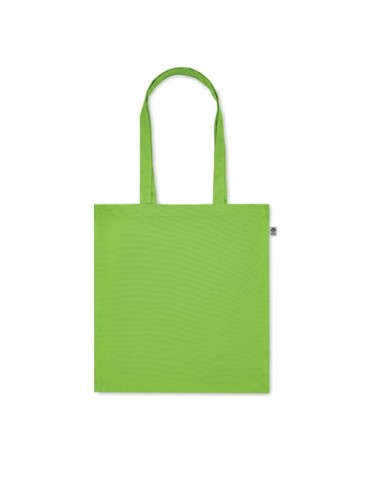 Sac shopping  en coton bio personnalisé - BENTE COLOUR Matières : coton Couleurs : vert citron personnalisable avec votre logo