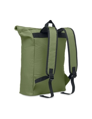 Sac à dos enroulable personnalisé idéal - IREA Matières : PET Couleurs : vert armée cadeau collaborateur premium