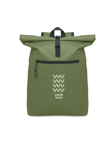 Sac à dos enroulable personnalisé idéal - IREA Matières : PET Couleurs : vert armée objet promo petit budget